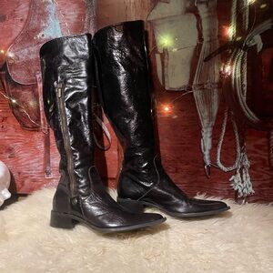 Davos Gomma OTK leather boots